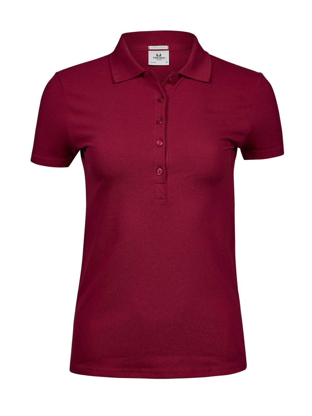 Ladiess Luxury Stretch Polo Damen Poloshirt – Tee Jays – Farbe Deep Red – individuell veredelbar