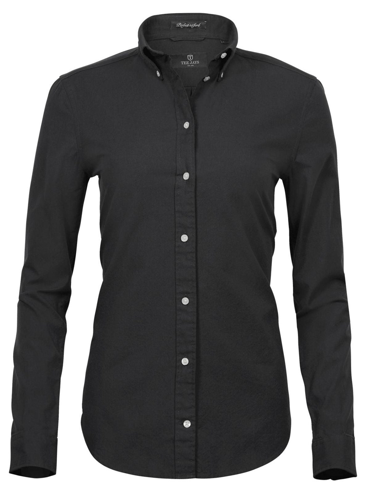 Perfect Oxford Shirt Damen Hemd / Bluse – Tee Jays – Farbe Schwarz – individuell veredelbar