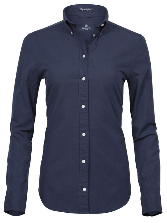 Perfect Oxford Shirt Damen Hemd / Bluse – Tee Jays – Farbe Navy – individuell veredelbar