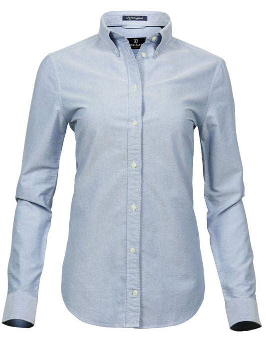 Perfect Oxford Shirt Damen Hemd / Bluse – Tee Jays – Farbe Hellblau – individuell veredelbar