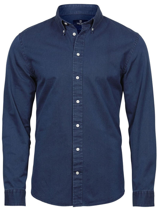 Casual Twill Shirt Herren Hemd / Bluse – Tee Jays – Farbe Indigo – individuell veredelbar