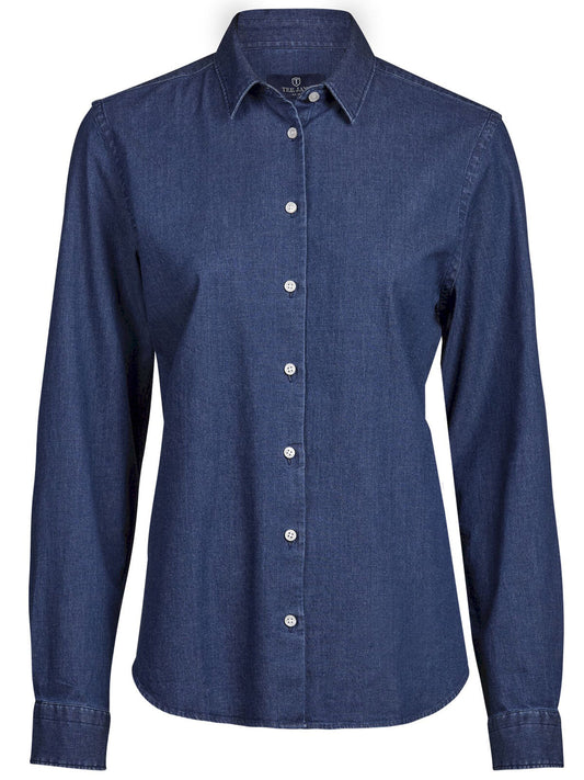 denim shirt Damen Hemd / Bluse – Tee Jays – Farbe blue denim – individuell veredelbar