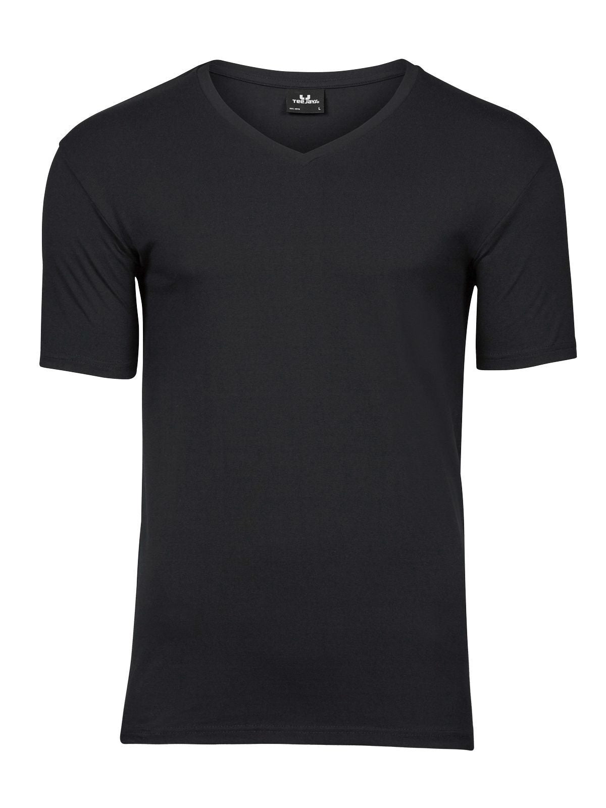 Stretch V-neck tee Herren T-Shirt – Tee Jays – Farbe Schwarz – individuell veredelbar