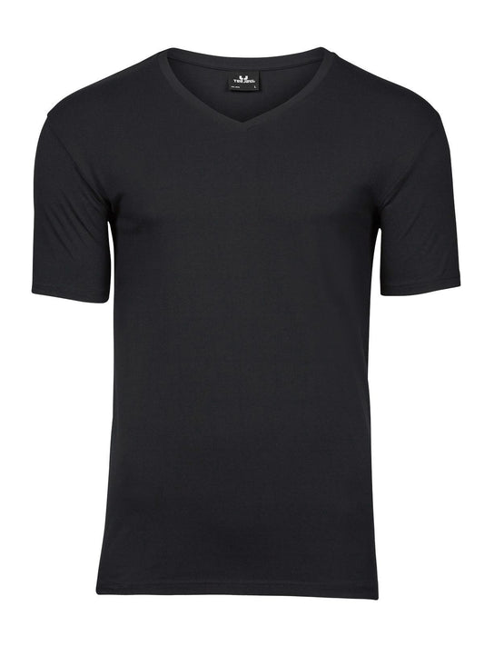 Stretch V-neck tee Herren T-Shirt – Tee Jays – Farbe Schwarz – individuell veredelbar