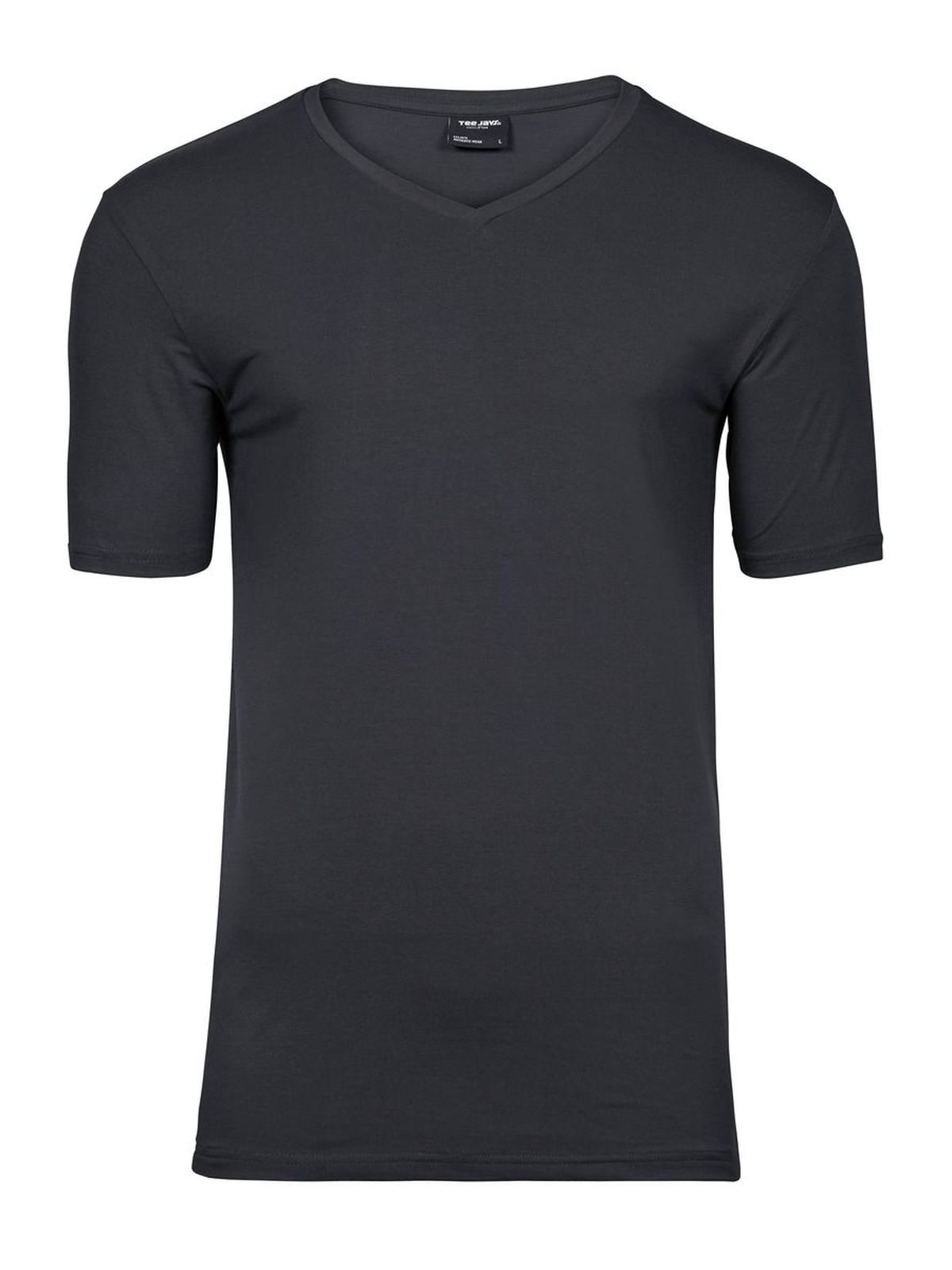 Stretch V-neck tee Herren T-Shirt – Tee Jays – Farbe Dunkelgrau – individuell veredelbar