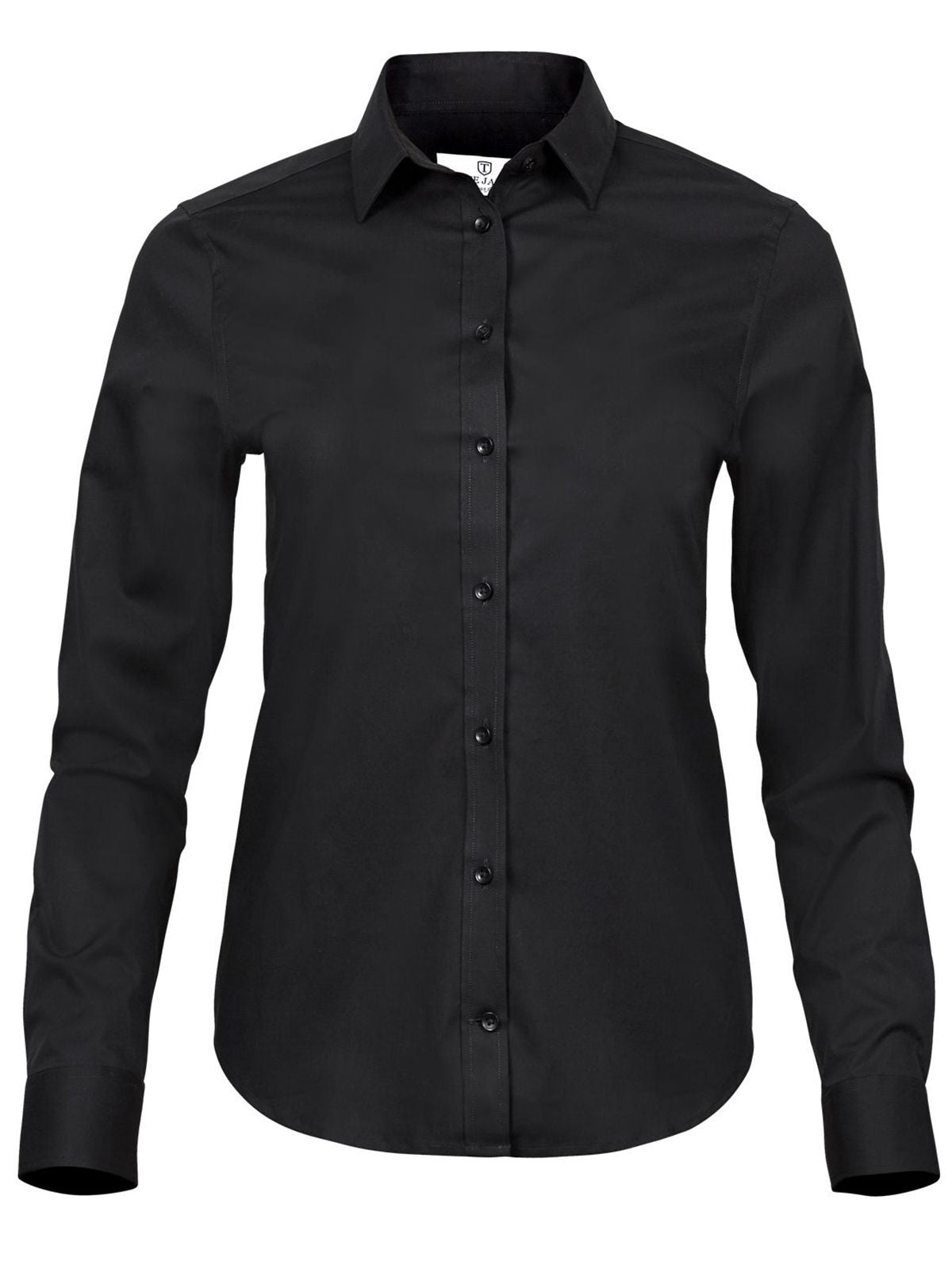Ladies' Stretch Luxury Shirt Damen Hemd / Bluse – Tee Jays – Farbe Schwarz – individuell veredelbar