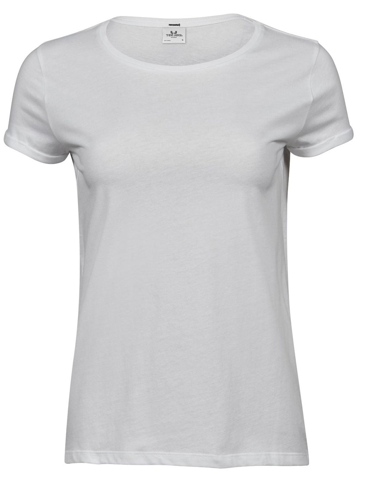 Roll-Up Tee Damen T-Shirt – Tee Jays – Farbe Weiß – individuell veredelbar