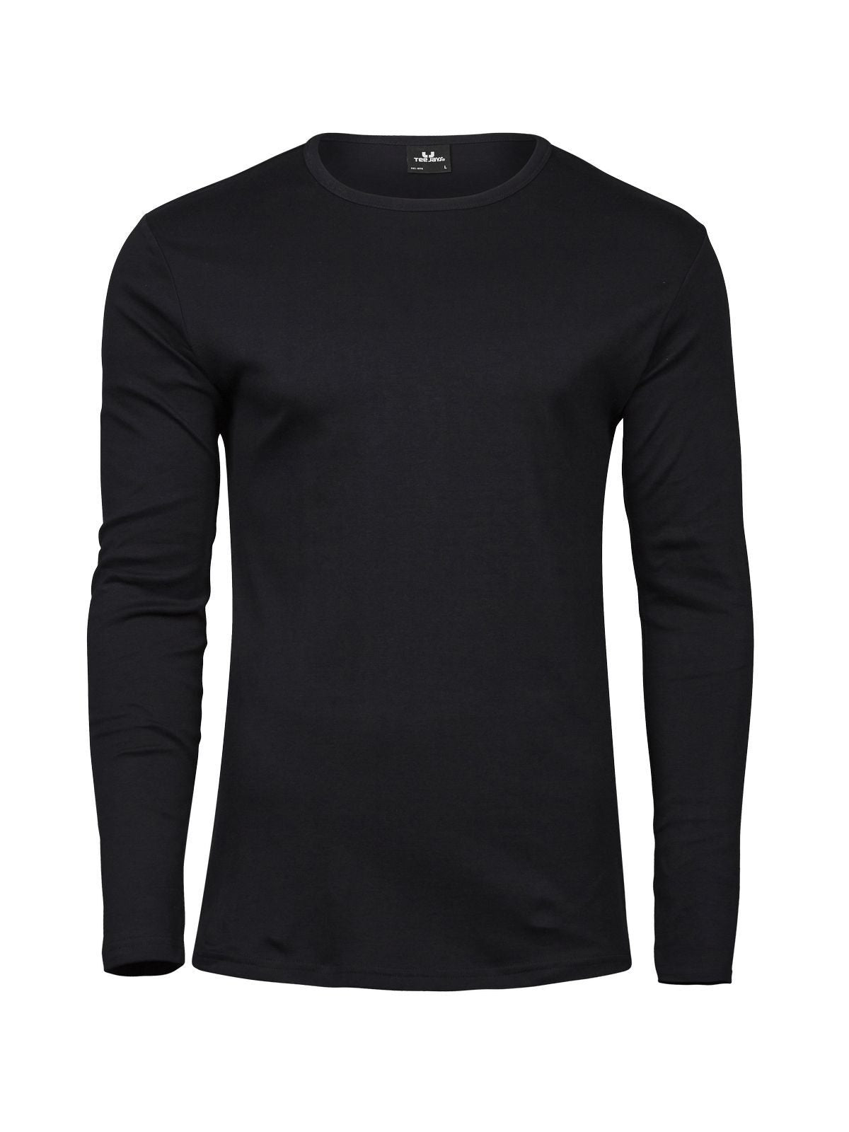 Long Sleeve Interlock Tee Herren T-Shirt – Tee Jays – Farbe Schwarz – individuell veredelbar