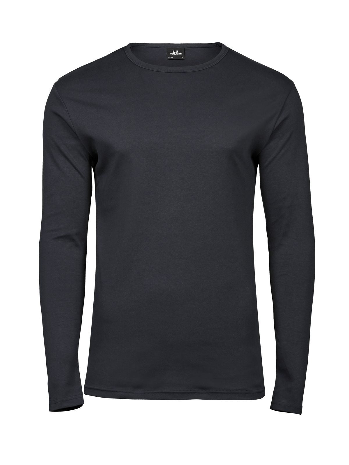Long Sleeve Interlock Tee Herren T-Shirt – Tee Jays – Farbe Dunkelgrau – individuell veredelbar