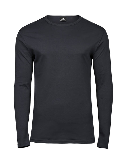 Long Sleeve Interlock Tee Herren T-Shirt – Tee Jays – Farbe Dunkelgrau – individuell veredelbar