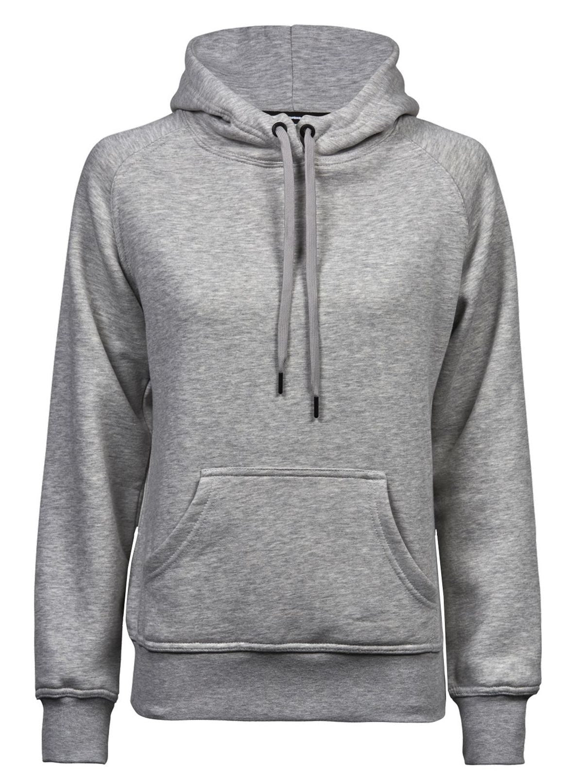 hooded sweatshirt Damen Sweatshirt / Hoodie – Tee Jays – Farbe Heather Grey – individuell veredelbar