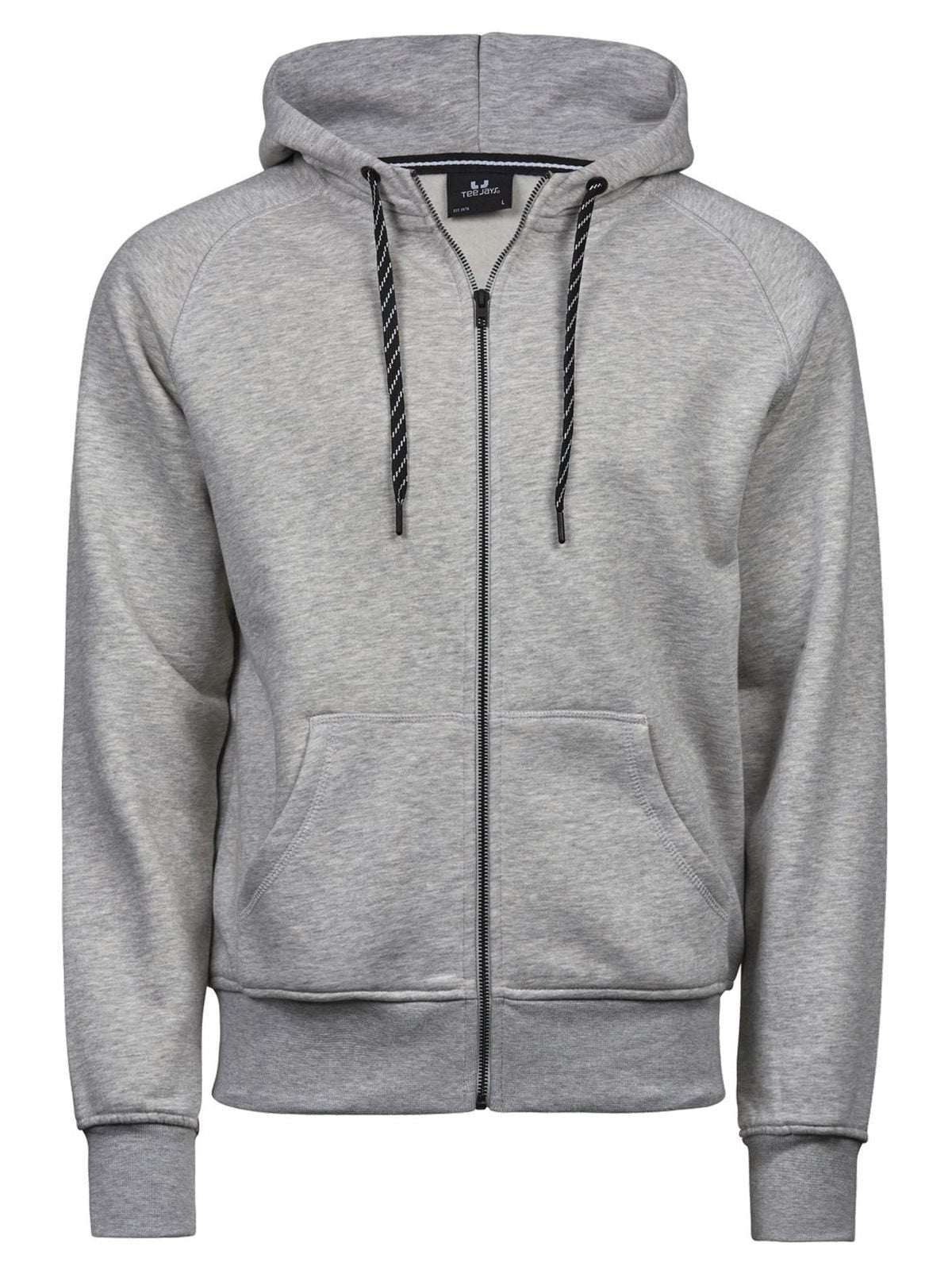 Fashion Full Zip Hood Herren Sweatshirt / Hoodie – Tee Jays – Farbe Heather Grey – individuell veredelbar