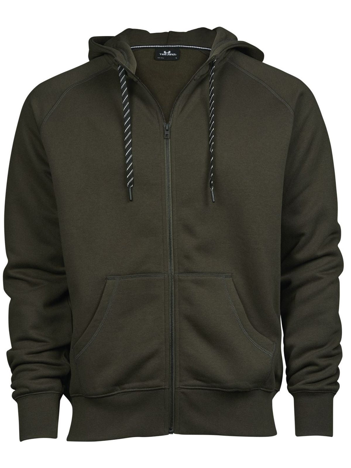 Fashion Full Zip Hood Herren Sweatshirt / Hoodie – Tee Jays – Farbe Dark Olive – individuell veredelbar