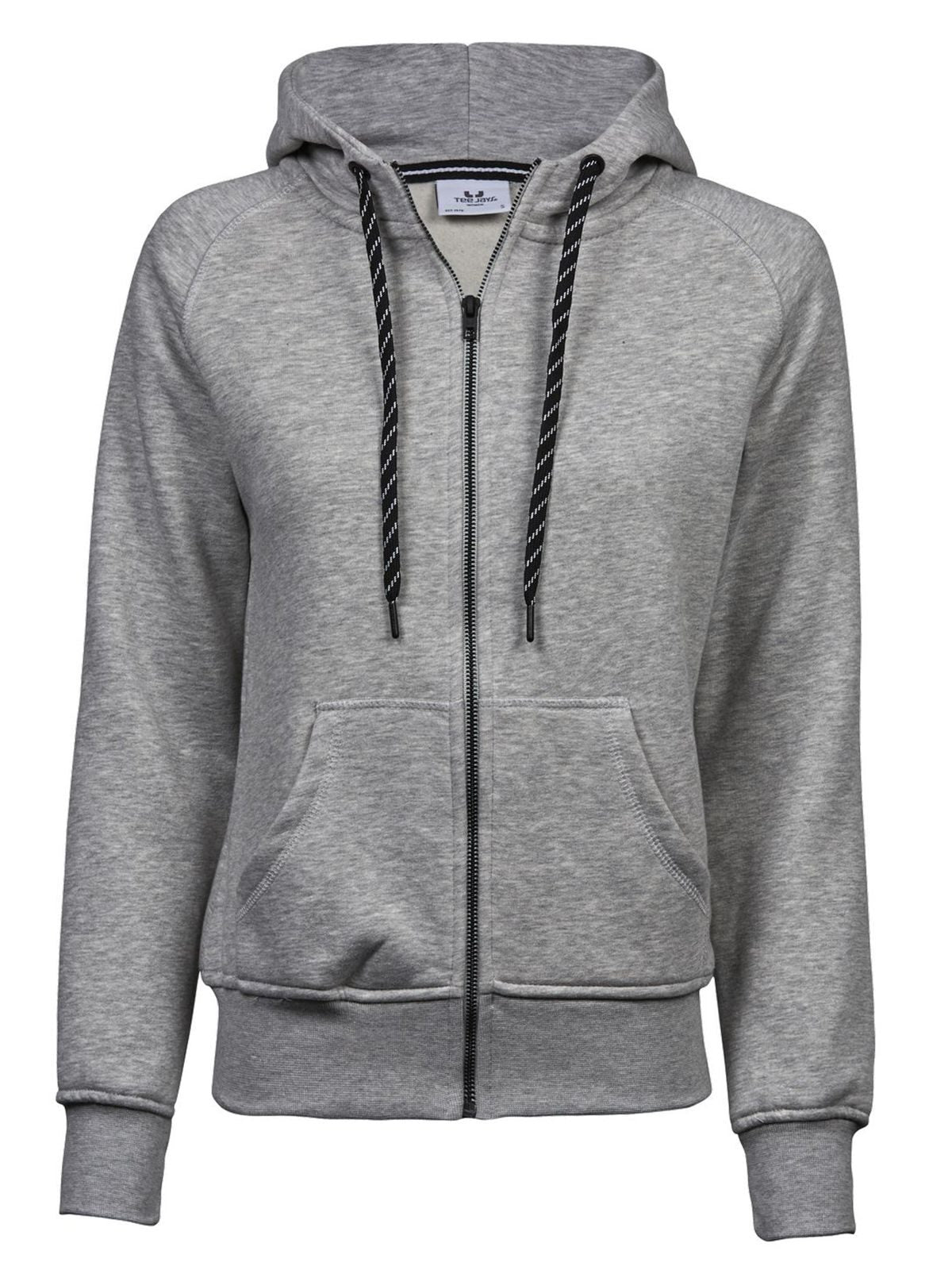 Fashion Full Zip Hood Damen Sweatshirt / Hoodie – Tee Jays – Farbe Heather Grey – individuell veredelbar