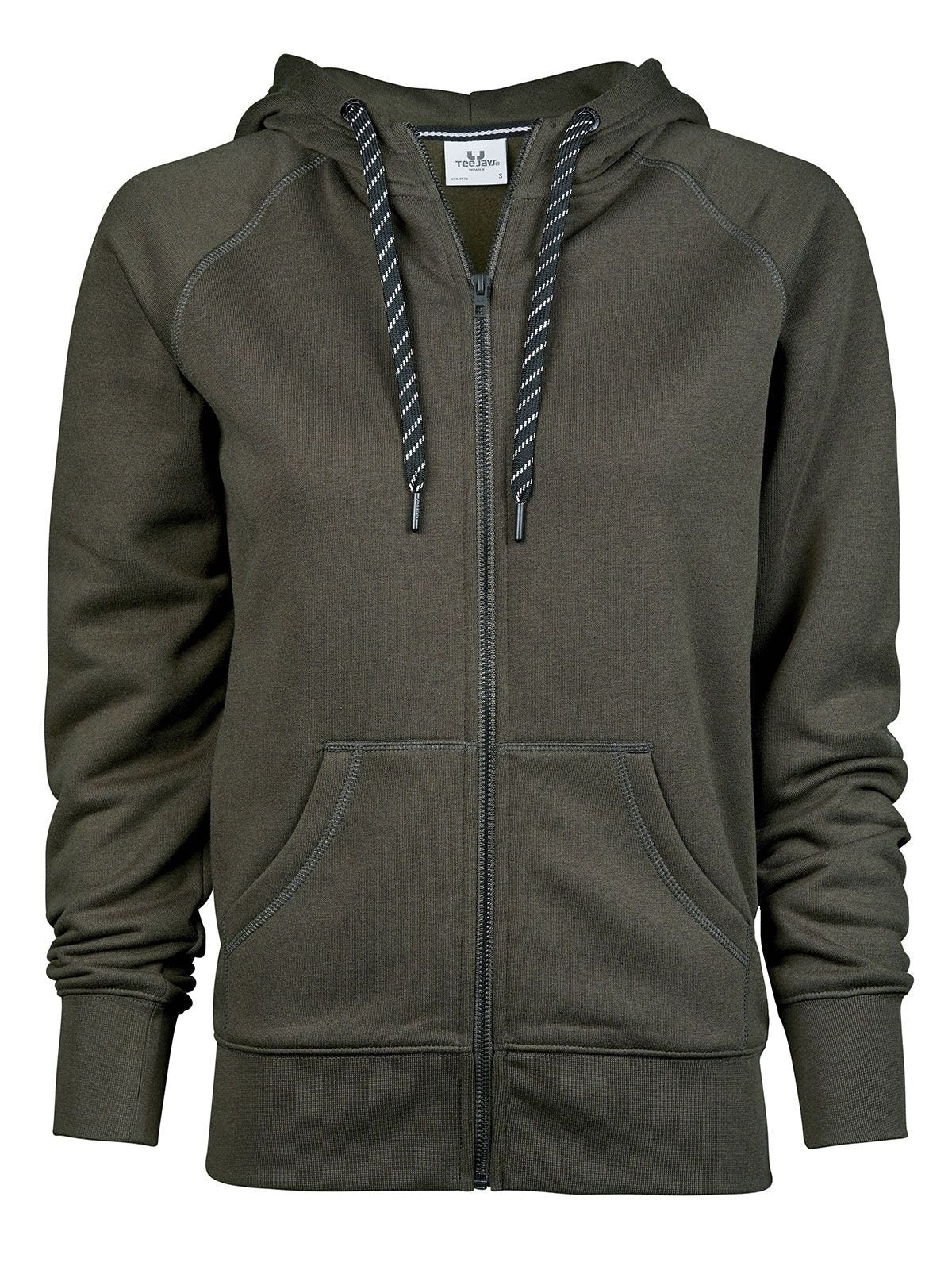 Fashion Full Zip Hood Damen Sweatshirt / Hoodie – Tee Jays – Farbe Deep Green – individuell veredelbar