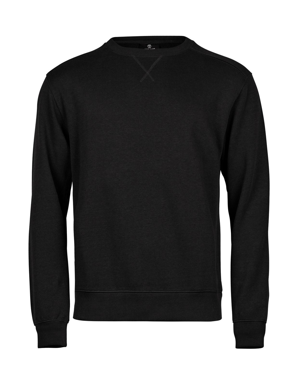 Ribbed Interlock Crew Neck Sweatshirt / Hoodie – Tee Jays – Farbe Schwarz – individuell veredelbar