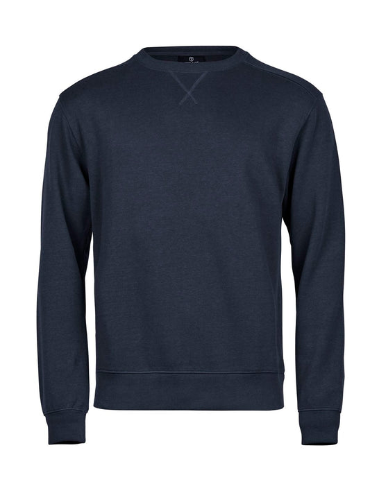Ribbed Interlock Crew Neck Sweatshirt / Hoodie – Tee Jays – Farbe Navy – individuell veredelbar