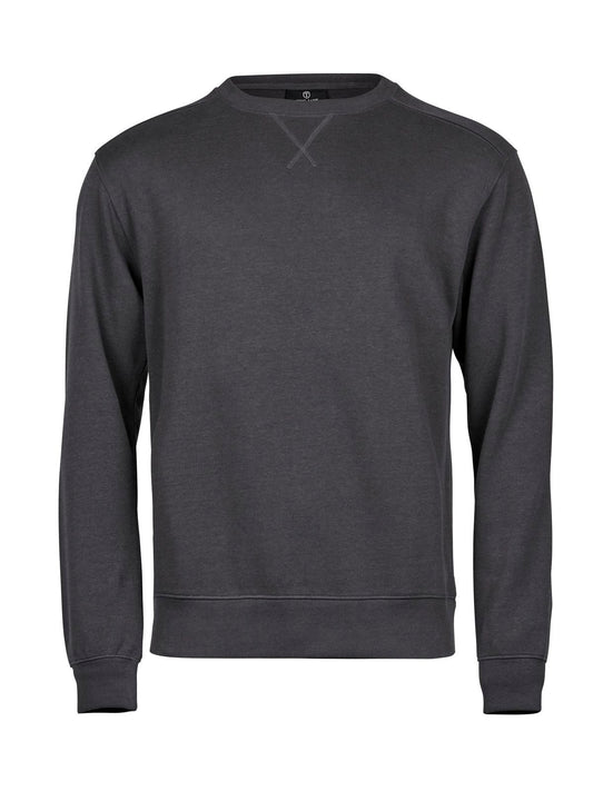 Ribbed Interlock Crew Neck Sweatshirt / Hoodie – Tee Jays – Farbe Dunkelgrau – individuell veredelbar
