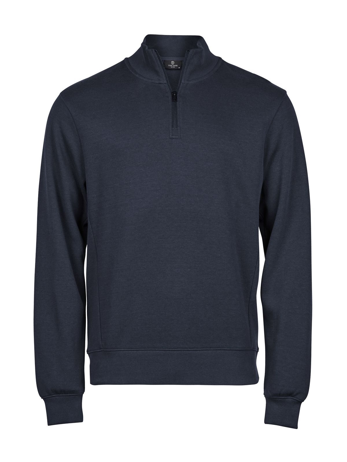 Ribbed Interlock Half Zip Sweatshirt / Hoodie – Tee Jays – Farbe Navy – individuell veredelbar