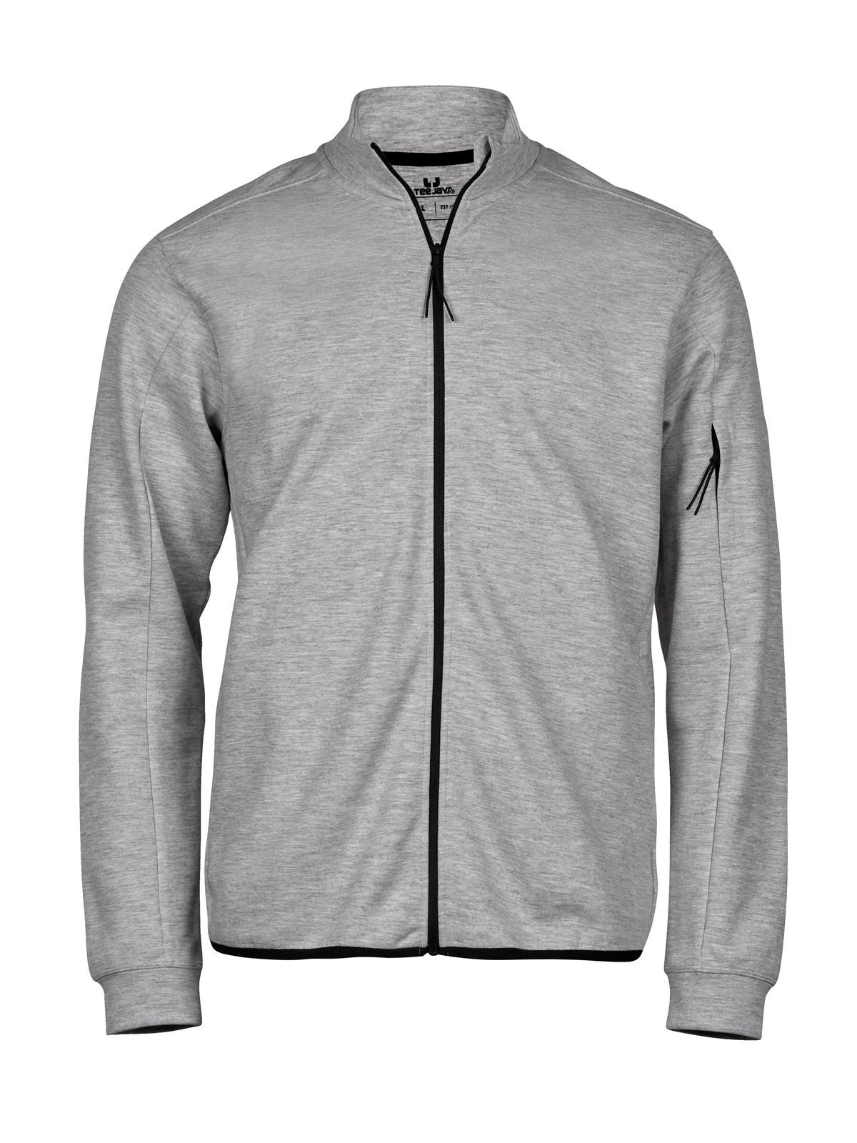 Athletic Full Zip Sweat Sweatshirt / Hoodie – Tee Jays – Farbe Heather Grey – individuell veredelbar