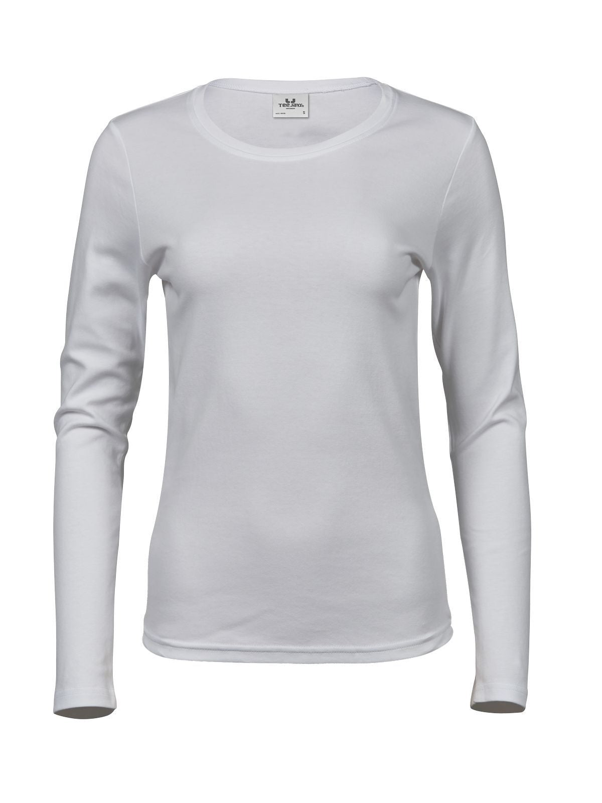 Long Sleeve Interlock Tee Damen T-Shirt – Tee Jays – Farbe Weiß – individuell veredelbar