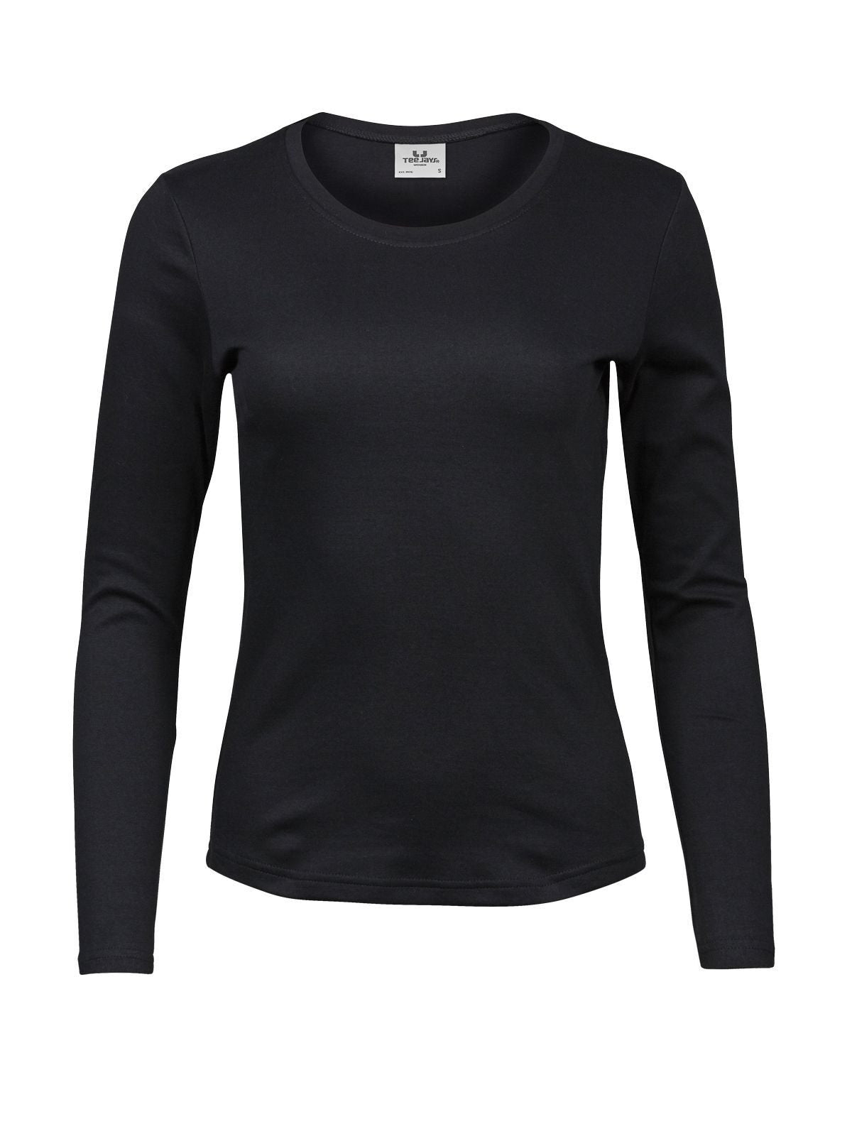 Long Sleeve Interlock Tee Damen T-Shirt – Tee Jays – Farbe Schwarz – individuell veredelbar