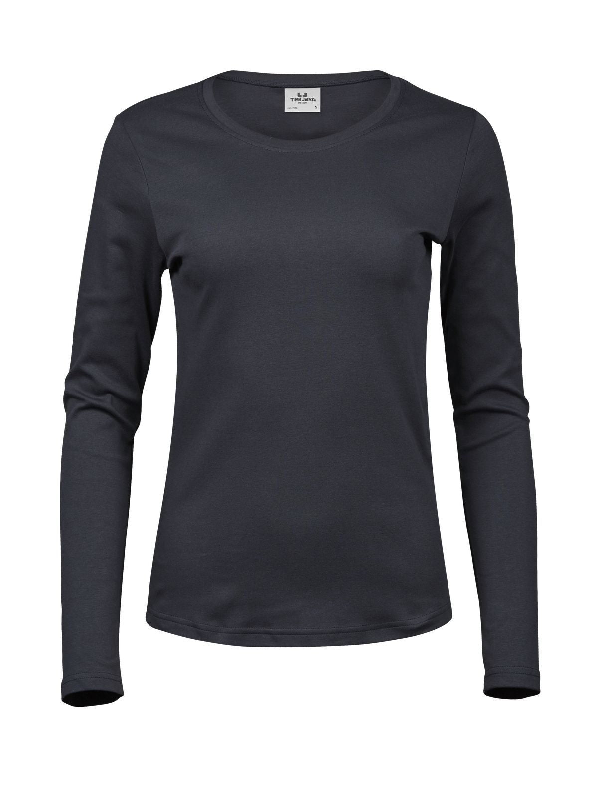 Long Sleeve Interlock Tee Damen T-Shirt – Tee Jays – Farbe Dunkelgrau – individuell veredelbar