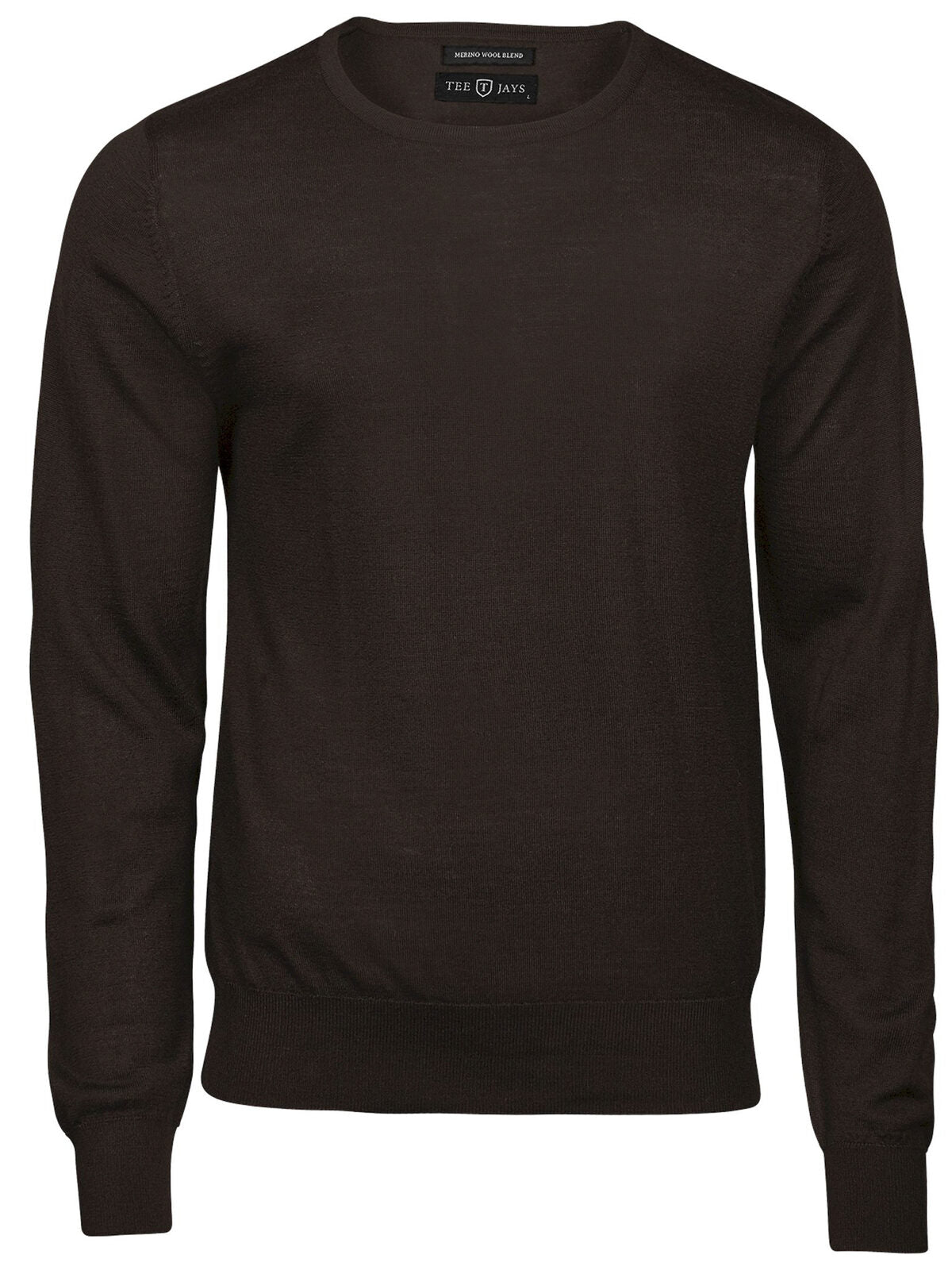 Crew Neck Herren Strick / Weste – Tee Jays – Farbe mocha – individuell veredelbar