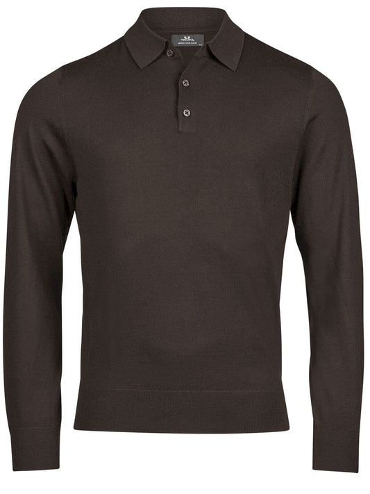 Polo Knit Poloshirt – Tee Jays – Farbe mocha – individuell veredelbar
