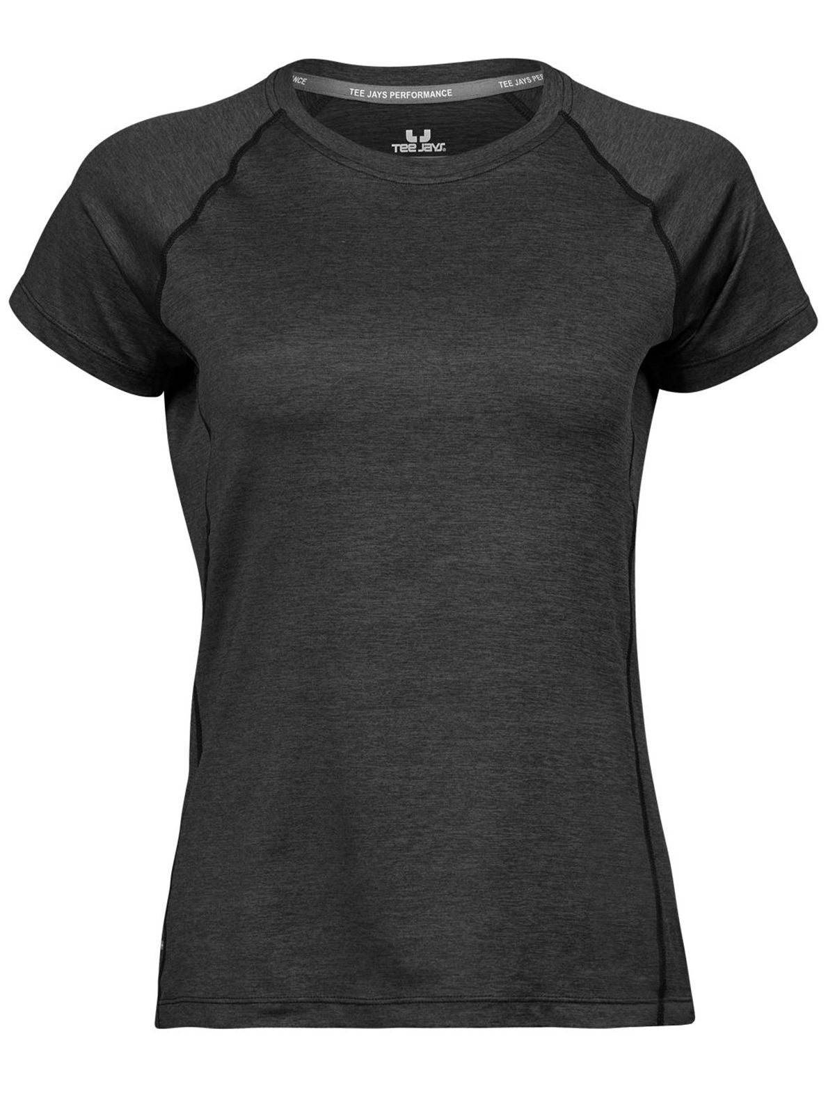 cooldry tee Damen T-Shirt – Tee Jays – Farbe Black Melange – individuell veredelbar