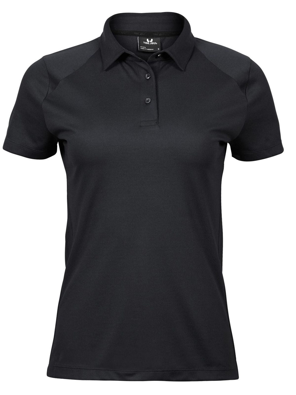 Luxury Sport Polo Damen Poloshirt – Tee Jays – Farbe Schwarz – individuell veredelbar