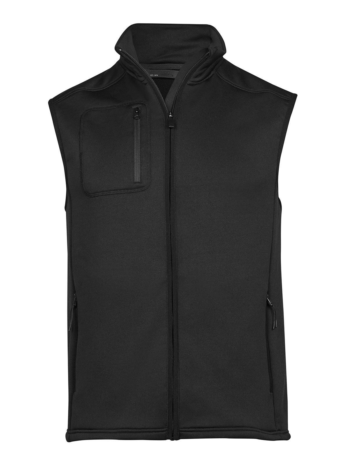 Stretch Fleece Bodywarmer Herren – Tee Jays – Farbe Schwarz – individuell veredelbar