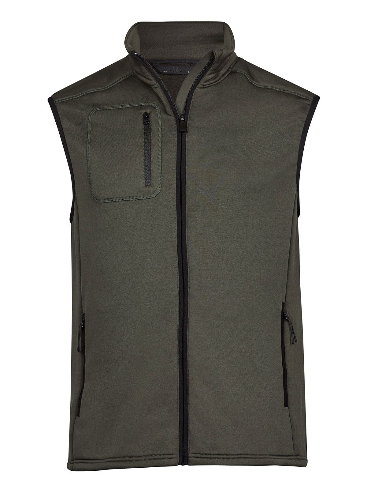 Stretch Fleece Bodywarmer Herren – Tee Jays – Farbe Deep Green – individuell veredelbar
