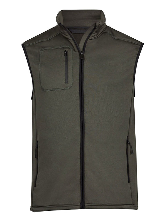Stretch Fleece Bodywarmer Herren – Tee Jays – Farbe Deep Green – individuell veredelbar