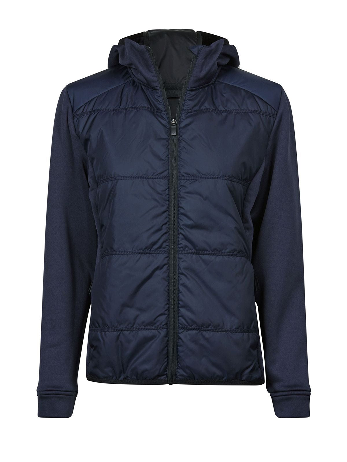 Womens' Hybrid-Stretch Hooded Jacket Damen – Tee Jays – Farbe Navy/navy – individuell veredelbar