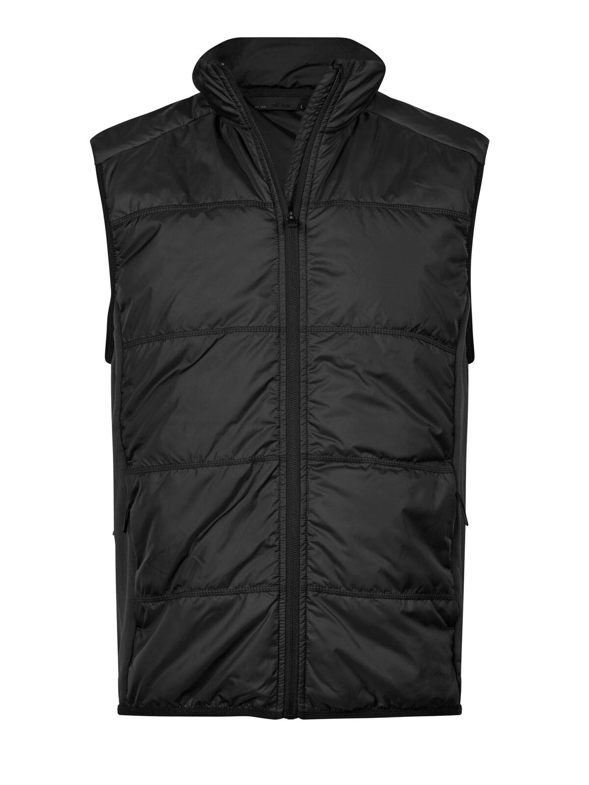 Hybrid-Stretch Bodywarmer Herren Jacke – Tee Jays – Farbe Black/Black – individuell veredelbar