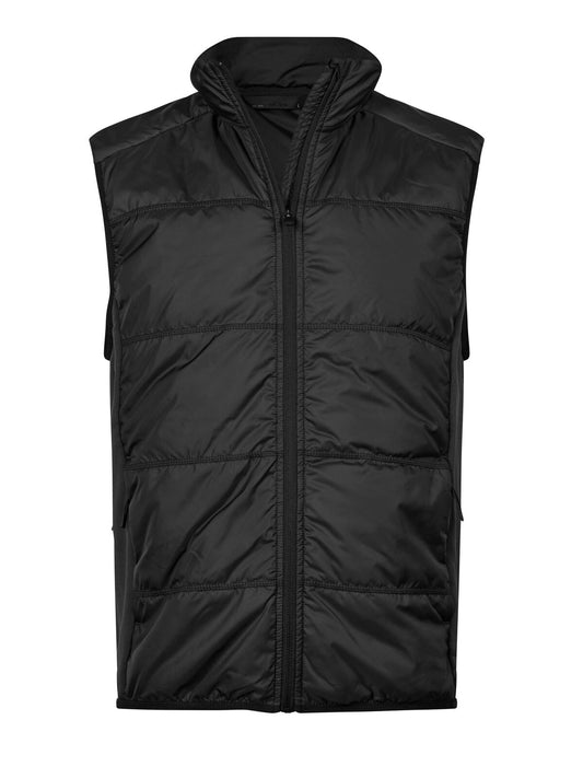 Hybrid-Stretch Bodywarmer Herren Jacke – Tee Jays – Farbe Black/Black – individuell veredelbar