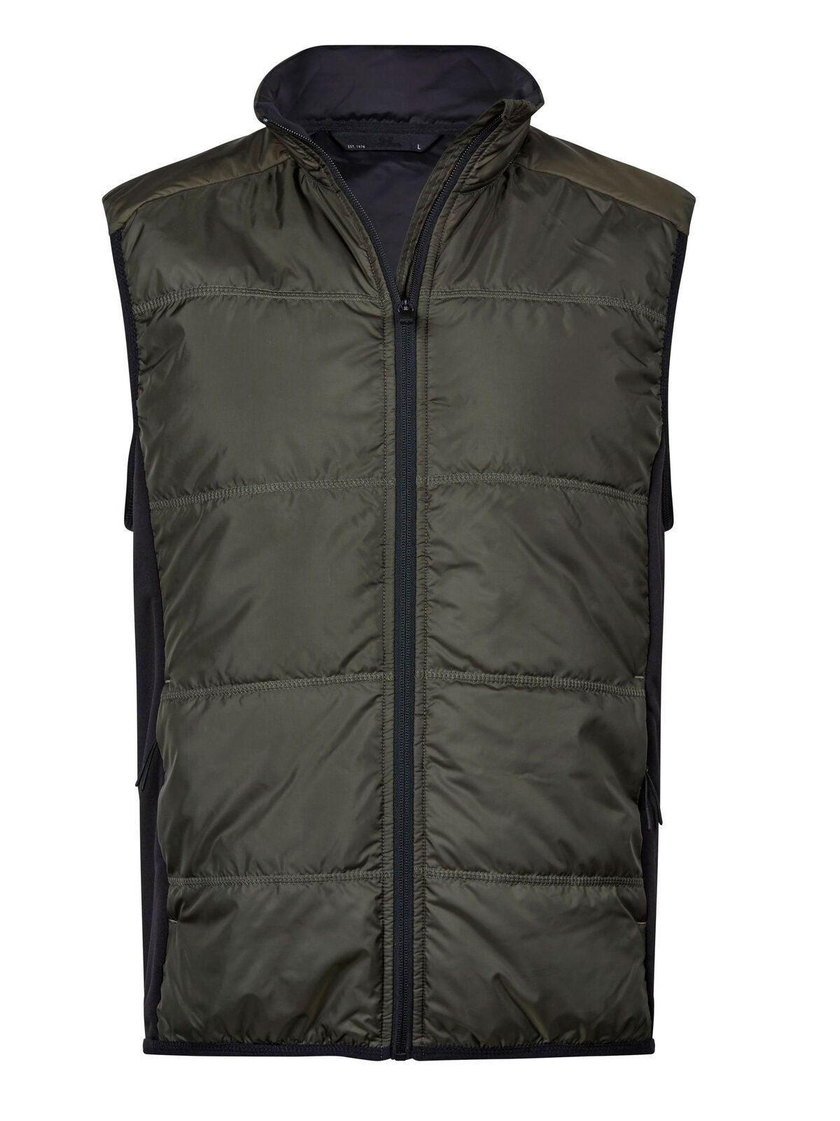 Hybrid-Stretch Bodywarmer Herren Jacke – Tee Jays – Farbe Deep green/black – individuell veredelbar