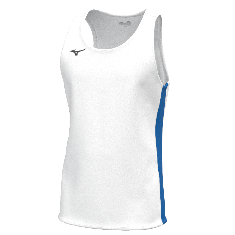 Mizuno Ärmelloses Sportshirt MZNRB Singlet – Herren | U2EAB566 – Weiß/Royalblau
