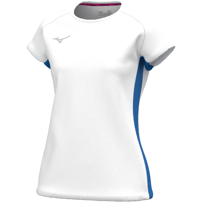 Mizuno Sport-T-Shirt MZNRB – Damen | U2EAB765 – Weiß/Royalblau