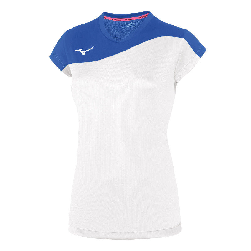 Mizuno Sport-T-Shirt Authentic Myou – Damen | V2EA7203 – Weiß/Royalblau