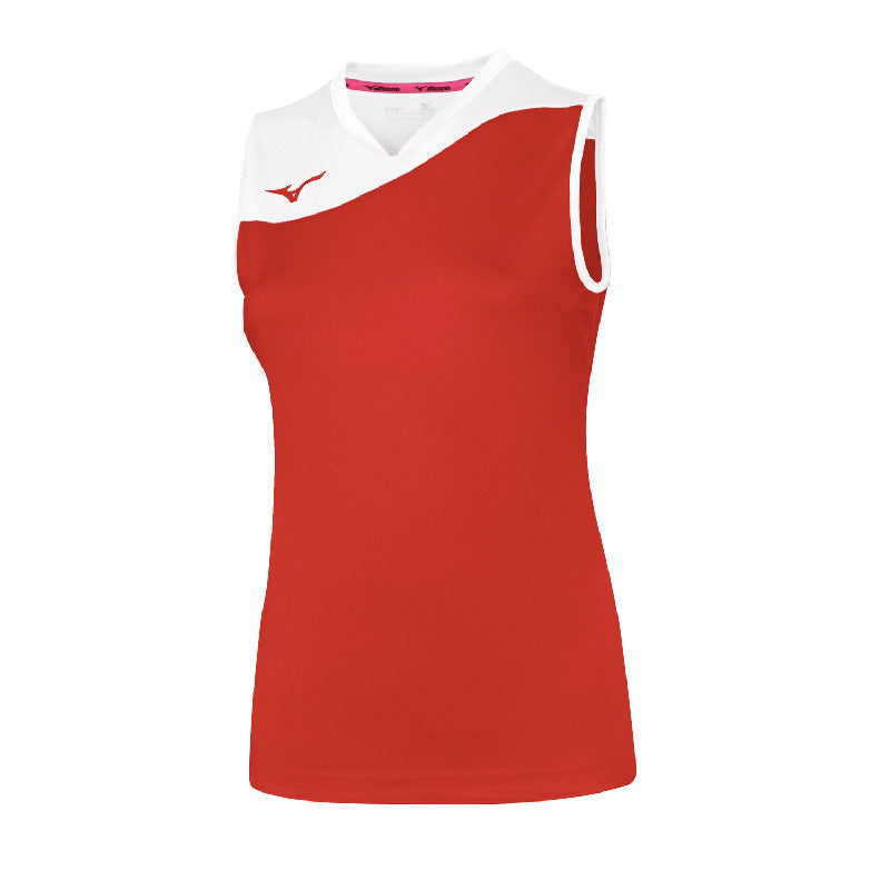 Mizuno Ärmelloses Sportshirt Authentic Myou – Damen | V2EA7205 – Rot/Weiß