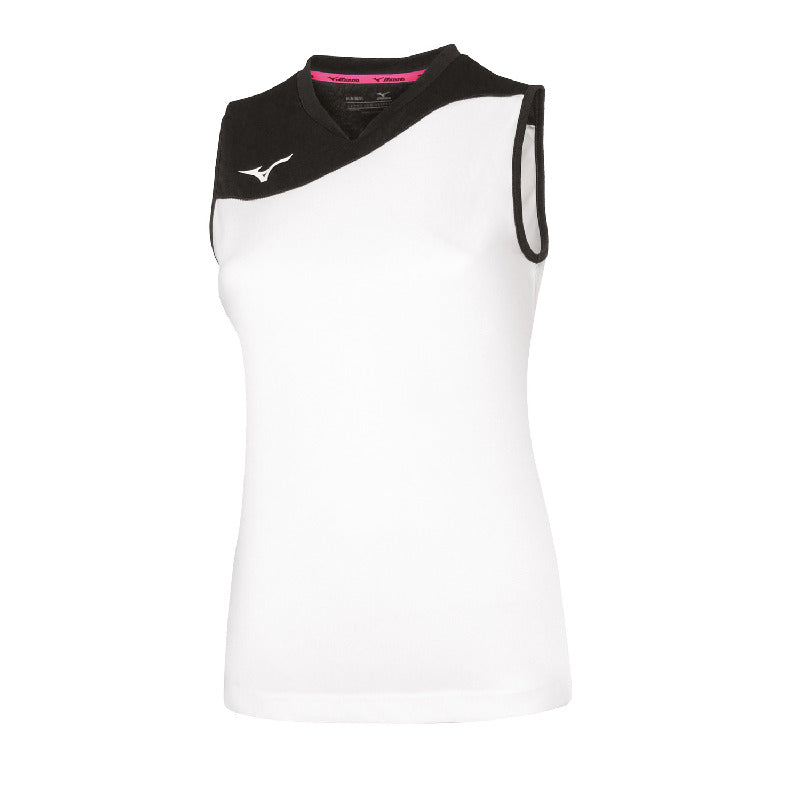Mizuno Ärmelloses Sportshirt Authentic Myou – Damen | V2EA7205 – Weiß/Schwarz