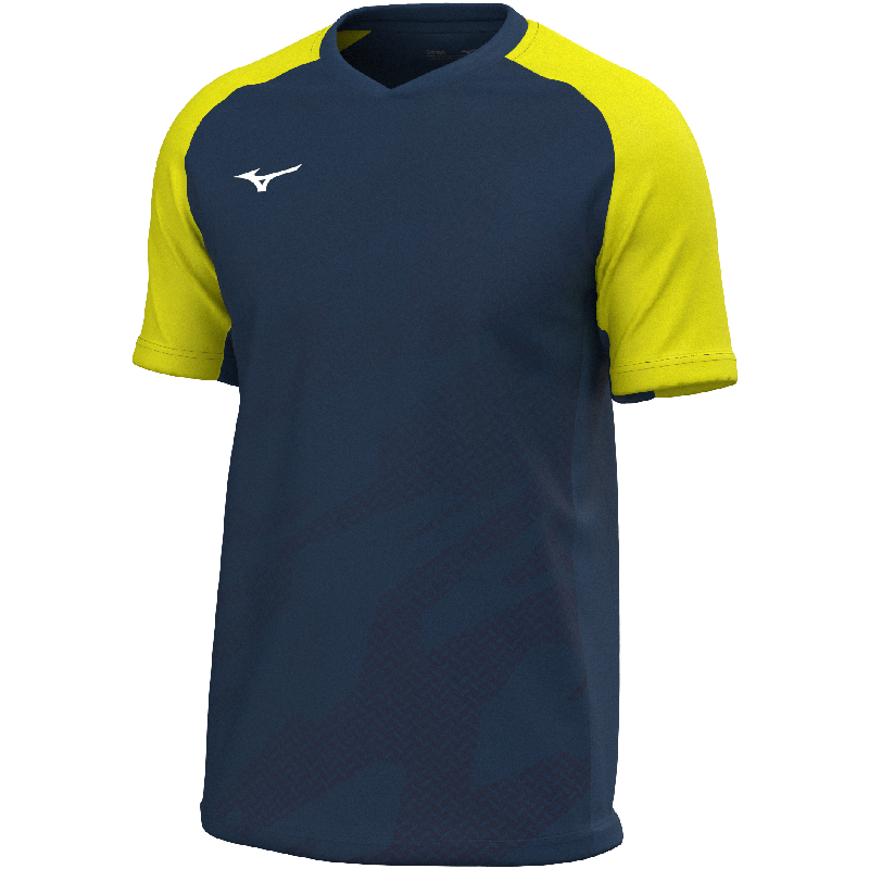 Mizuno Sporttrikot Game Meisaigara – Herren | V2EAC510 – Marineblau/Neongelb