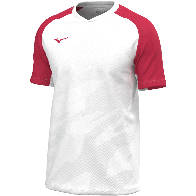 Mizuno Sporttrikot Game Meisaigara – Herren | V2EAC510 – Weiß/Rot