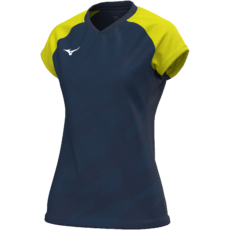 Mizuno Sporttrikot Game Meisaigara – Damen | V2EAC710 – Marineblau/Neongelb