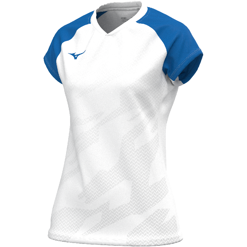 Mizuno Sporttrikot Game Meisaigara – Damen | V2EAC710 – Weiß/Royalblau
