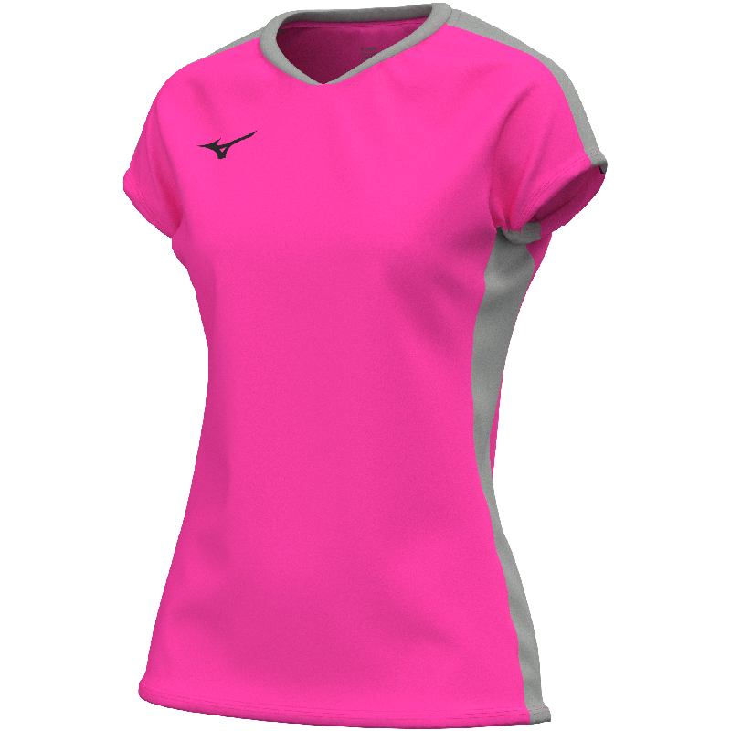 Mizuno Sport-T-Shirt – Damen | V2EAC711 – Neonpink/Grau