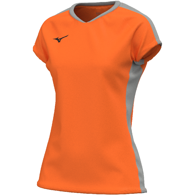 Mizuno Sport-T-Shirt – Damen | V2EAC711 – Neonorange/Grau