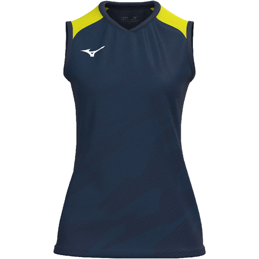 Mizuno Ärmelloses Sportshirt Game Meisaigara – Damen | V2EAC712 – Marineblau/Neongelb